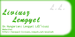 liviusz lengyel business card